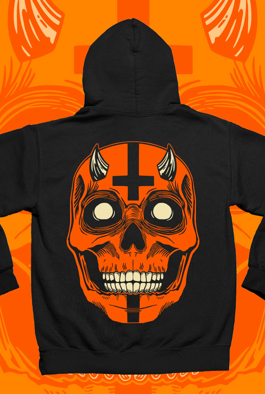 CREEP FACE ALL HALLOWS Premium Hoodie