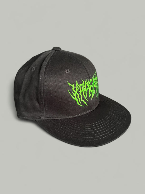 METAL LOGO Neon Green Embroidered Snapback