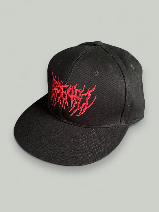 METAL LOGO Red Embroidered Snapback