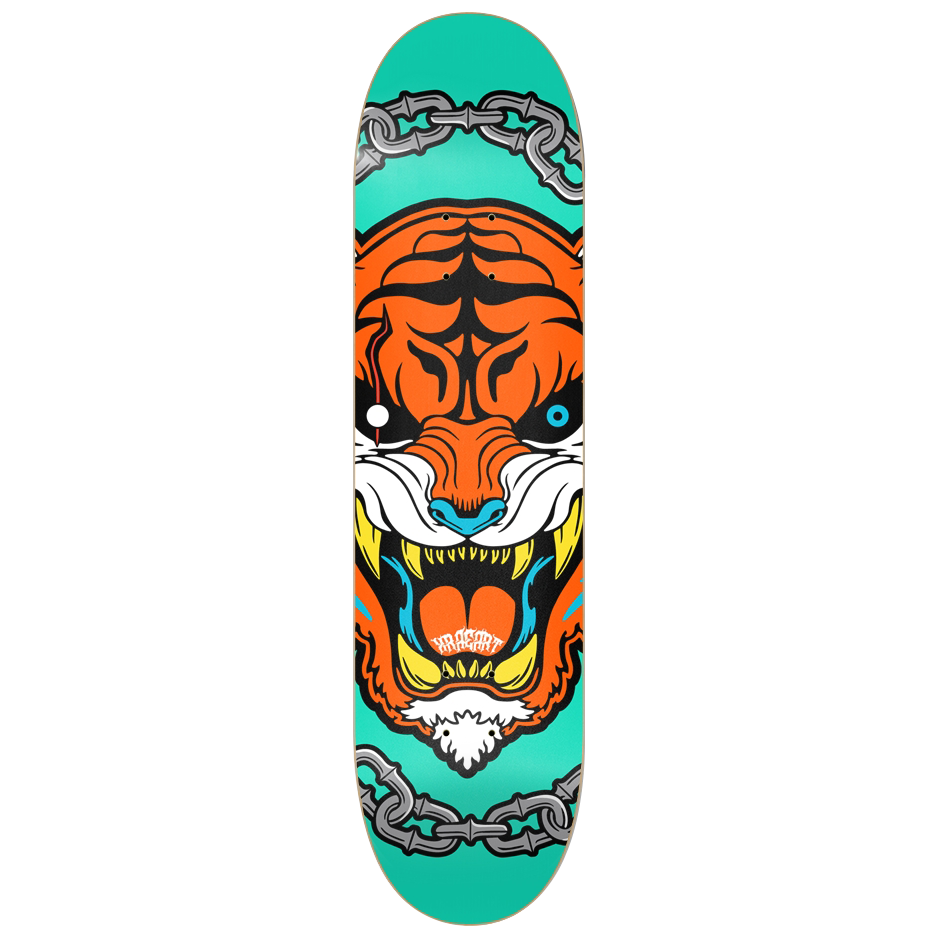 NO MASTERS Orange 8.25-inch Skate Deck
