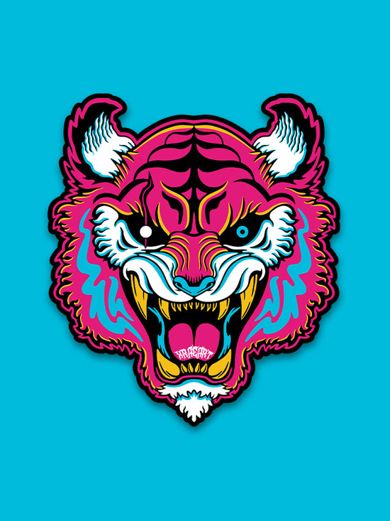 NO MASTERS Tiger Pink Sticker