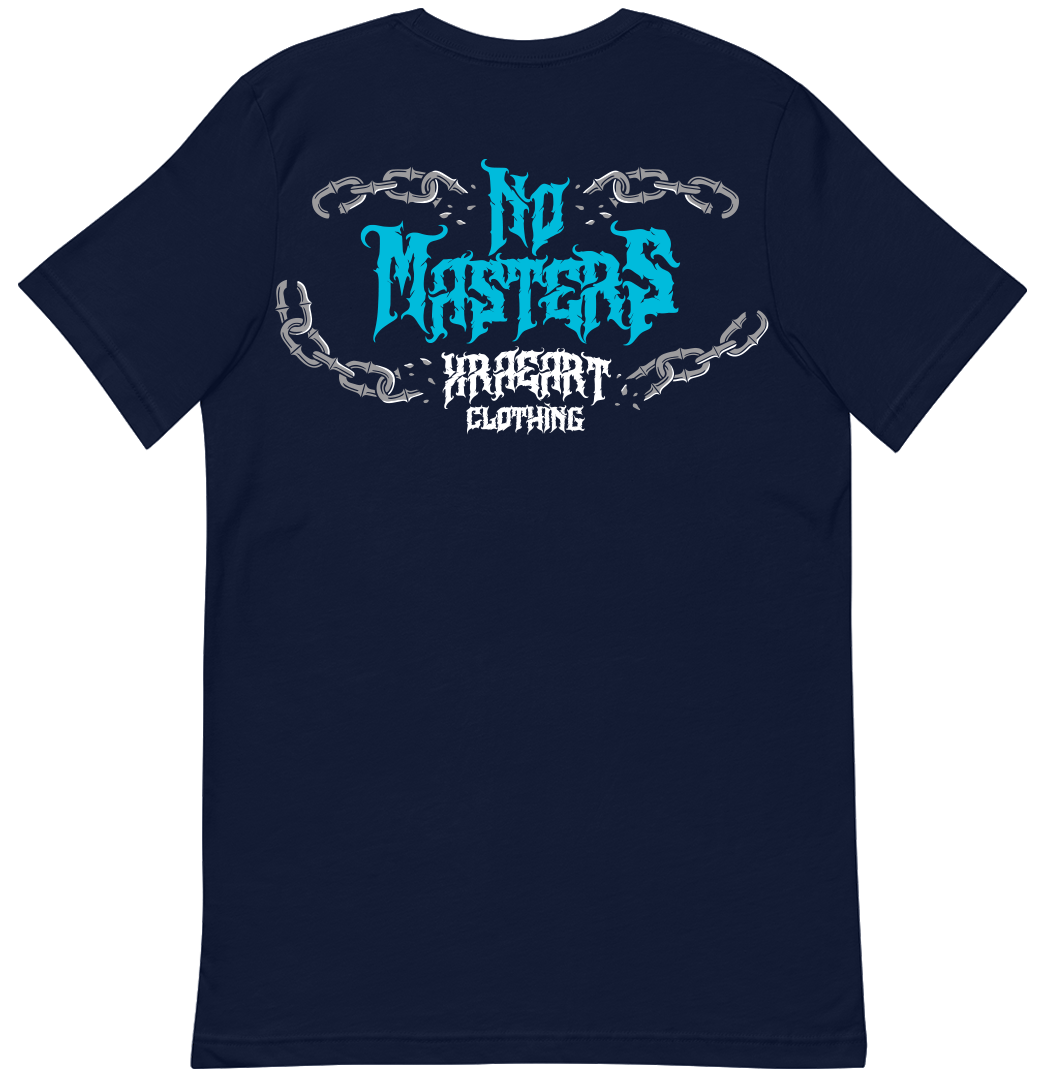 NO MASTERS T-Shirt (Navy/Orange Variant)