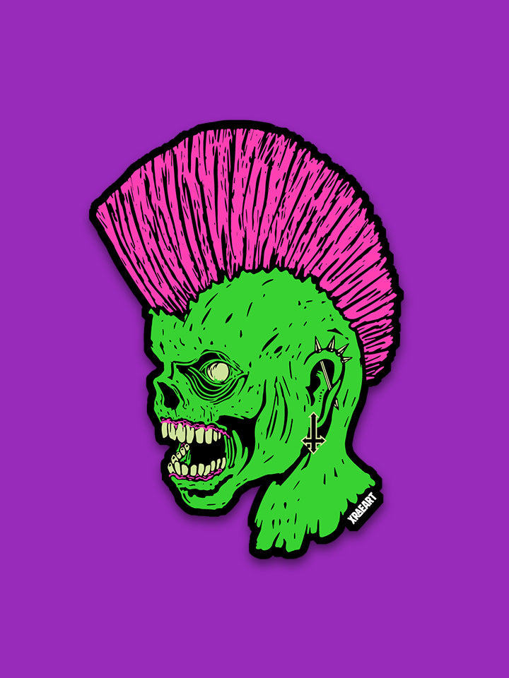 PUNK IS UNDEAD GREEN Sticker