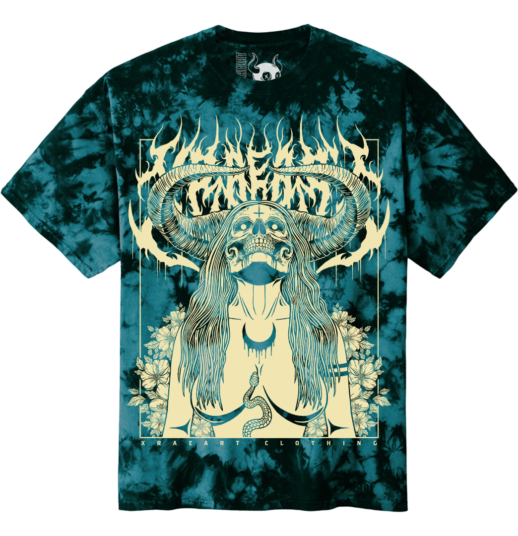 SLEEP TIGHT Tie-Dye T-Shirt (Teal/Black)