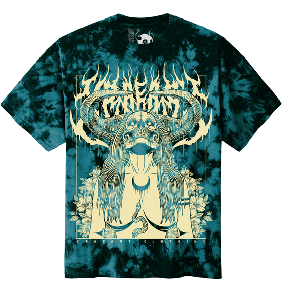 SLEEP TIGHT Tie-Dye T-Shirt (Teal/Black)